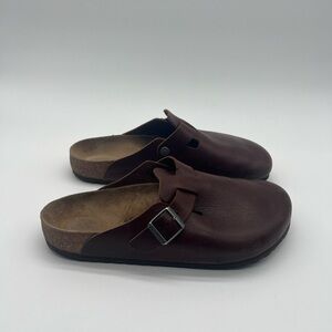 Men's Birkenstock Boston Braun Leather Clogs